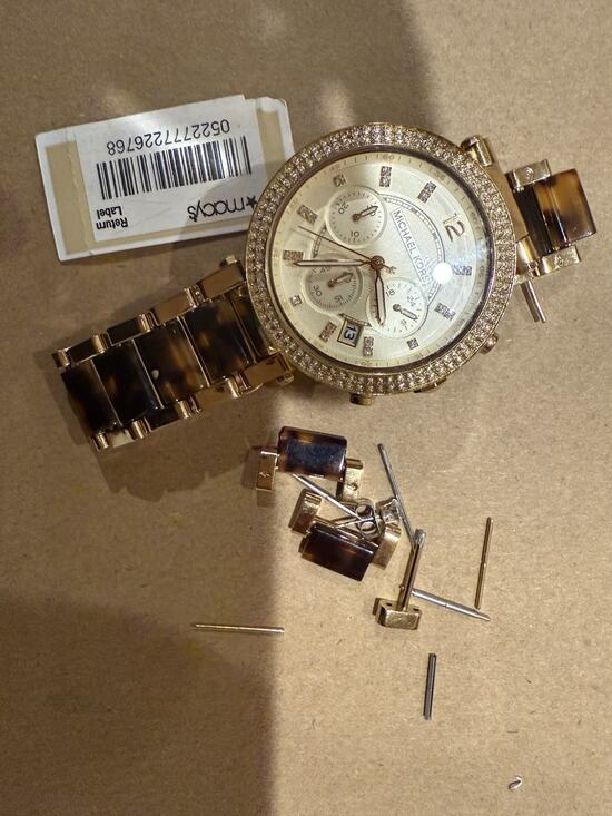 Michael Kors Other - Michael Kors Chronograph Gold Stainless Steel Diamond Bezel Analog Wristwatch